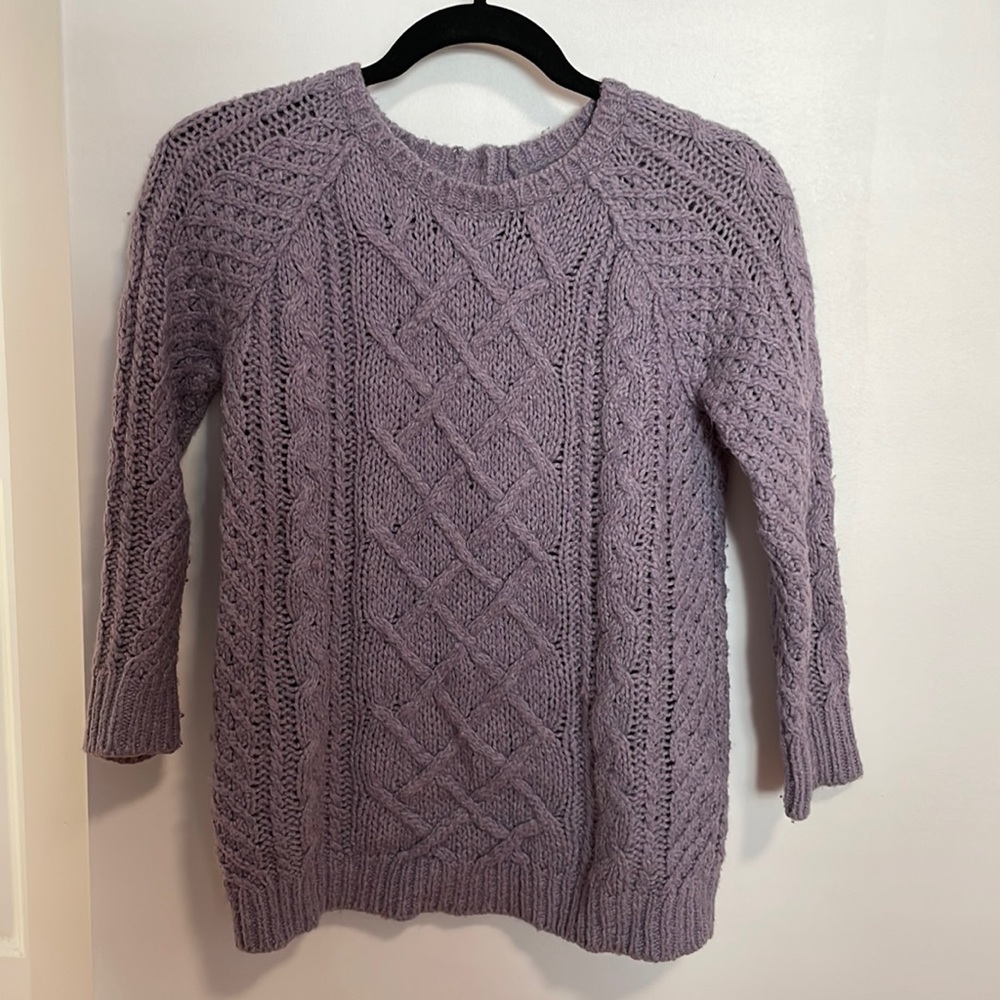 Stylish cotton-wool sweater with back buttons - LOFT